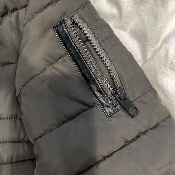 Diesel kids puffer jacket dark hunter green removable hood pockets button&zip 8 - Picture 6 of 16